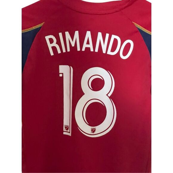 Adidas Youth Red Yellow Real Salt Lake MLS Soccer Jersey T-Shirt Size Medium - Picture 3 of 9